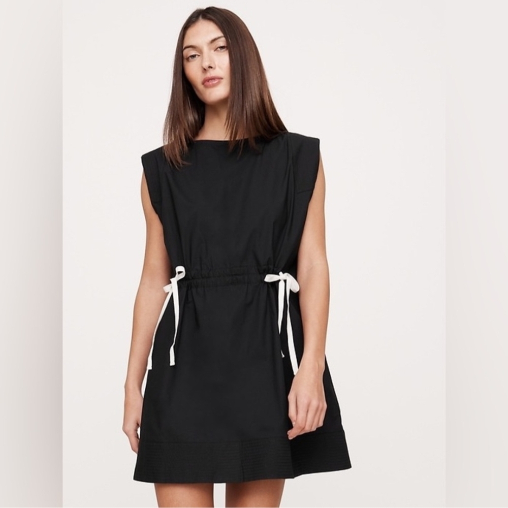 BNWT - BR Cotton Poplin Cinch-Waist Mini Dress 🖤